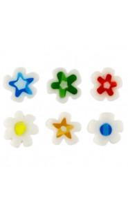 Millefiori beads flower 5-6x3mm - Multicolour
